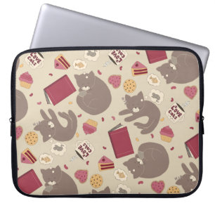 Knus kattenliefhebbers collage laptop sleeve