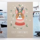 Knus Kerst Corgi Drieluik Wenskaart (Binnenkant midden)