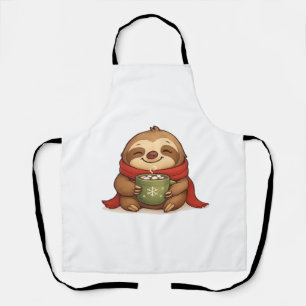 Knus Kerst Luiaard met Warme Chocolade � Schattig Schort