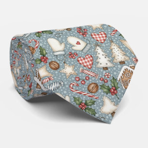 Knus Kerst met Kerststokken Stropdas
