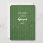 Knus Kerstkaart Groen Chevron Bos Thema (Achterkant)