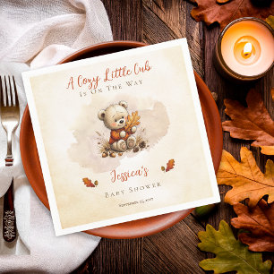 Knus Klein Beer Herfst Teddybeer Baby Borrel Servet