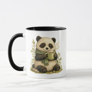 Knus Panda Koffiekop Schattig Whimsical Bos Mok