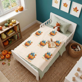 Knus Persoonlijke Pompoen Herfst Peuter Dekbed Fleece Deken