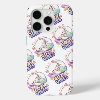 Knus Sfeer Kat Sticker | Mopshond Slaapkat iPhone 15 Pro Case