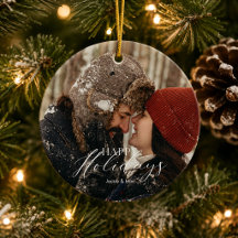 Knus Sneeuwfoto Volledig Foto Prettig Kerstfeest R