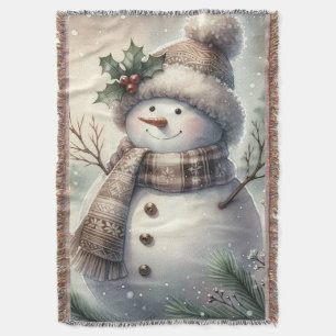 Knus Sneeuwman Kerstmis Deken