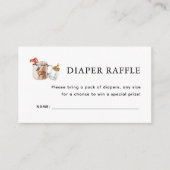 Knus Winter Baby Het Is Koud Buiten Luierspel Informatiekaartje (Voorkant)