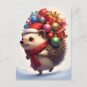 ❄️ Knus Winter Egeltje Vrolijkheid 🎄 Schattig Ker Briefkaart