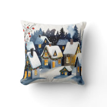 Knus Winterdorp Watercolor Kerstmis