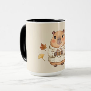 Knusperige Herfst Capybara Kawaii Pompoen Speciaal Mok
