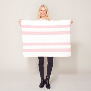 Knusse aangepaste fleece deken roze & witte streep
