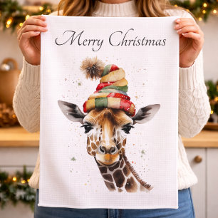 Knusse Safari Kerst, op maat Theedoek