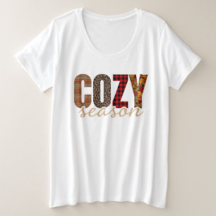 Knusse Seizoen Plaid Luipaard Herfst Sfeer Grote Maat T-shirt