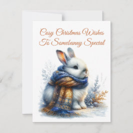 Knusse Winterwensen Voor Een Bijzondere Konijn Feestdagenkaart