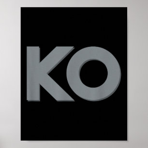 Ko Grappig Knock Out Boksen Wrestling Mannen Vrouw Poster
