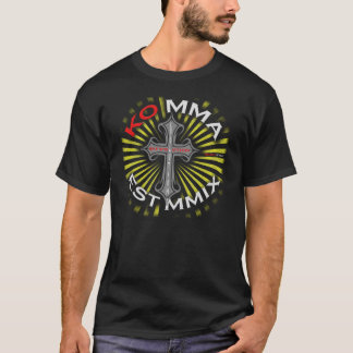 KO MMA Burst Cross Est Date Design T-shirt