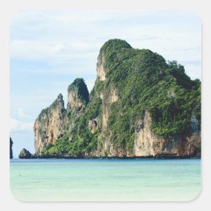 Ko Phi Phi Island on Andaman Zee, Krabi Vierkante Sticker