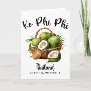 Ko Phi Phi Kokosnoot Thailand Tropisch Koh Eiland  Kaart