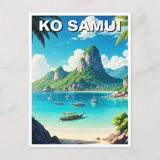Ko Samui Thailand Briefkaart (Voorkant)