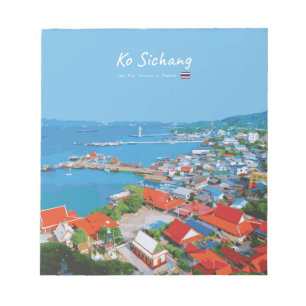 Ko Sichang, Thailand - Levendig Haven Uitzicht Notitieblok