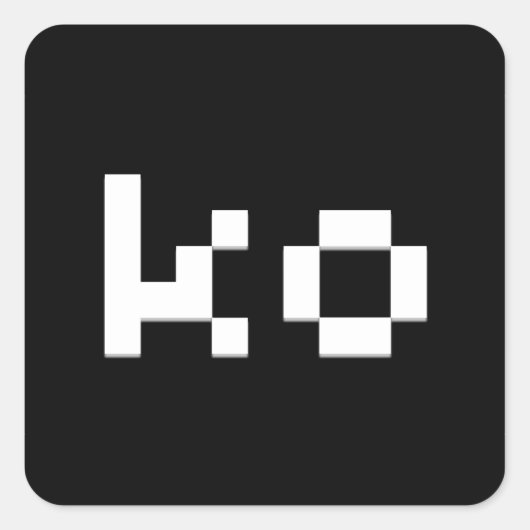 KO VIERKANTE STICKER (Voorkant)