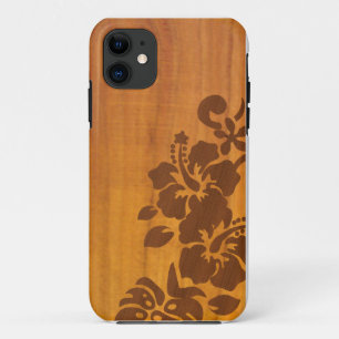 Koa Hibiscus Hawaii Island Print iPhone 11 Hoesje