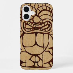 Koa Houten Tiki Ailani Surfplank iPhone 16 Plus Hoesje