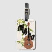 Koa Ukulele Aloha-Label Bagagelabel (Voorkant (verticaal))