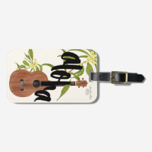Koa Ukulele Aloha-tag