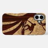 Koa Wood Surfer Faux Wood Surfboard Case-Mate iPhone Case (Achterkant (horizontaal))