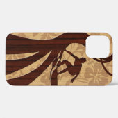Koa Wood Surfer Surfboard Case-Mate iPhone Case (Achterkant (horizontaal))