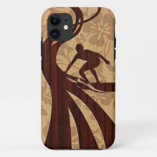 Koa Wood Surfer Surfboard iPhone 5 Hoesjes