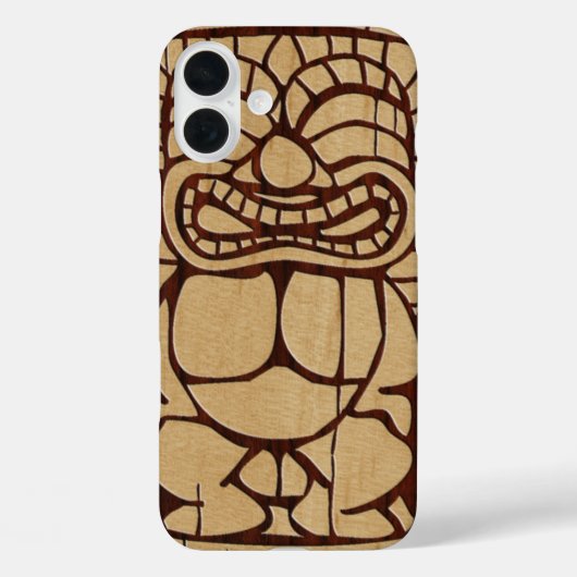 Koa Wood Tiki Ailani Surfboard Case-Mate iPhone Case (Achterkant)