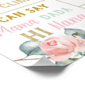 Koala 1st Birthday Milestone Birth Stats Floral Poster (Hoek)