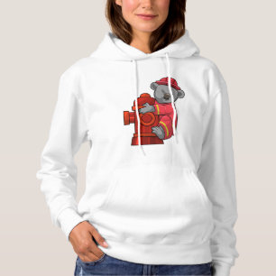 Koala als brandweerman met brandkraan hoodie