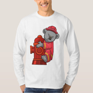 Koala als brandweerman met brandkraan t-shirt
