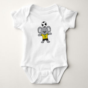 Koala als voetballer met voetbal romper