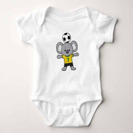 Koala als voetballer met voetbal romper (Voorkant)