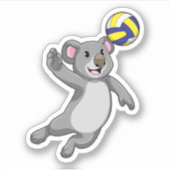 Koala als volleybalspeler met volleybal sticker (Voorkant)