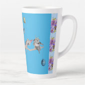 Koala Aquarelle bleu Anniversaire Fête Latte Mug (Droite)