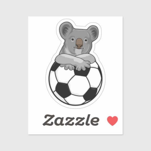 Koala at Soccer Sports Sticker (Vel)