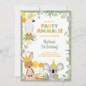 Koala Australian Animaux Invitation d'anniversaire (Devant)