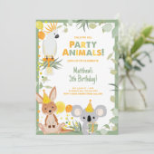 Koala Australian Animaux Invitation d'anniversaire (Debout devant)