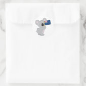 Koala Australische vlag Ronde Sticker (Tas)