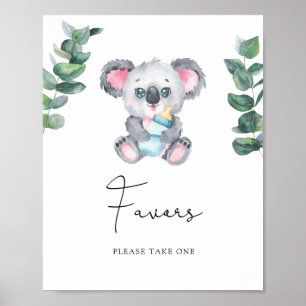 Koala baby shower - Favoren Poster