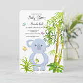 Koala Baby shower Kaart (Staand voorkant)