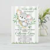 Koala Baby shower Uitnodiging (Staand voorkant)