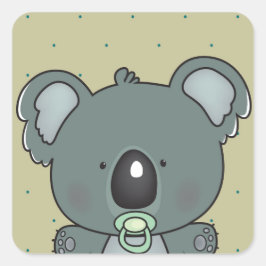 koala baby vierkante sticker