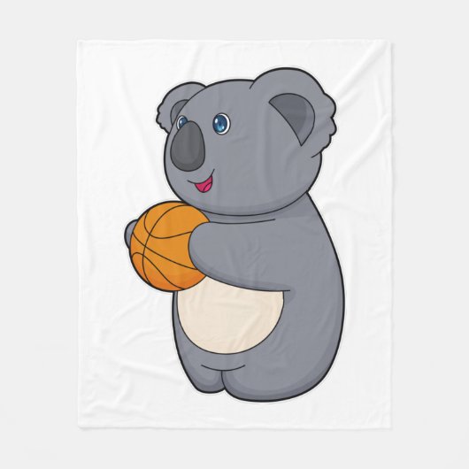 Koala Basketball-speler Basketball Fleece Deken (Voorkant)